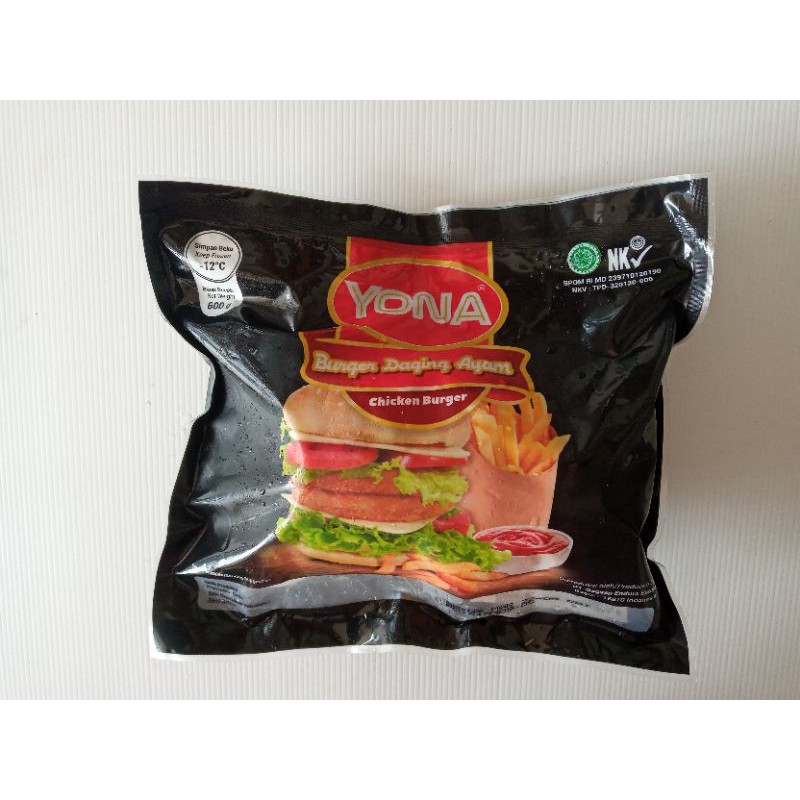 

Yona Burger Ayam 600gr isi 10 Chicken Burger