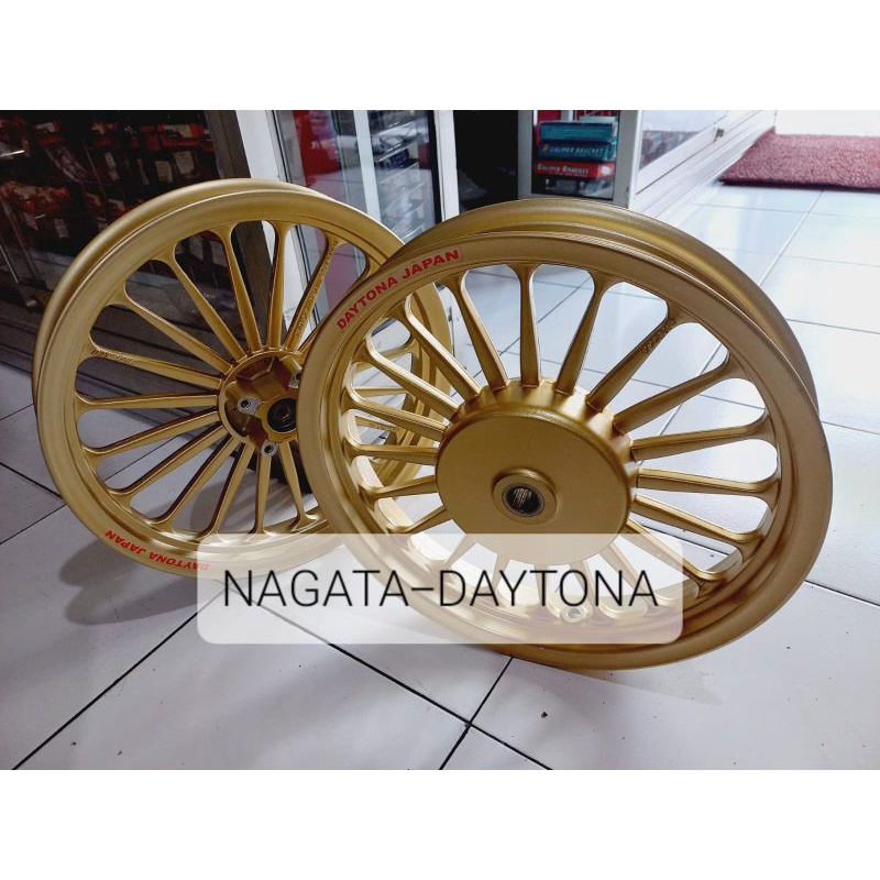 VELG PELG XEON , X- RIDE . MIO SOUL GT125 M3 DAYTONA DASH WHEEL ORIGINAL HOTAM.PUTIH.GOLD.BIRU TOSCA