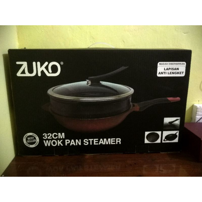 Zuko Wok Pan Steamer 32Cm