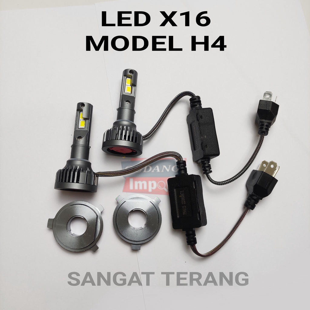 LAMPU LED MOBIL X16 SUPER TERANG H4 H11 H16 H1 H7 H8 H9 65 WATT