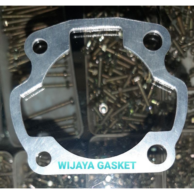 perpak paking gasket almunium blok satria 2tak hiu lumba RGV 120 tebal 0,5mm dan 0,8mm 1,0mm 2,0mm 3mm