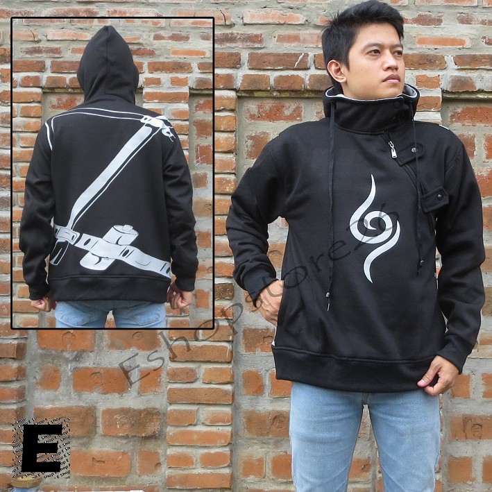 Jaket Harajuku Anime Naruto Anbu Pedang Hitam