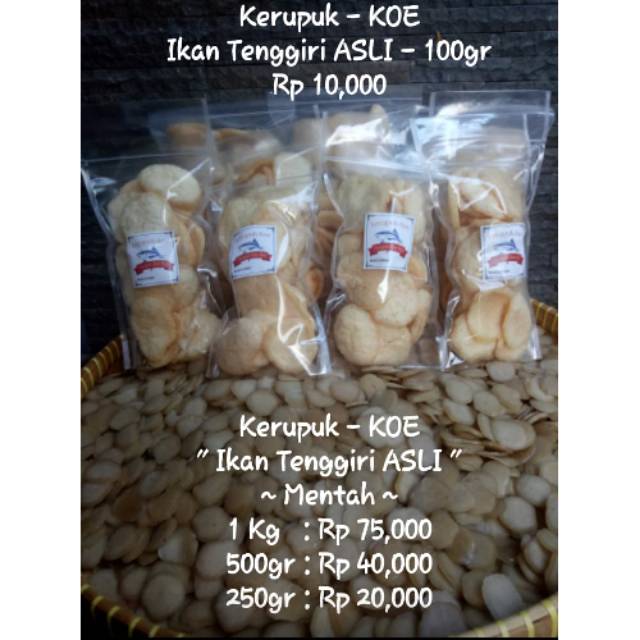 

Kerupuk mentah Ikan tenggiri asli