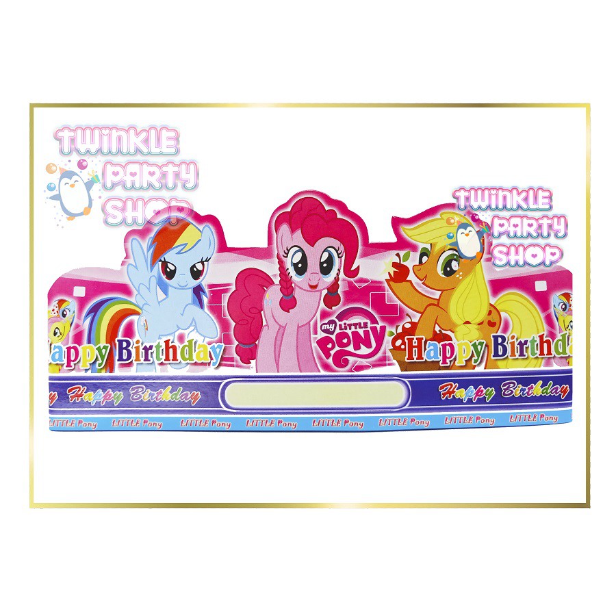 Topi Ultah Little Poni/ Topi Pesta Lingkar Karakter My Little Pony