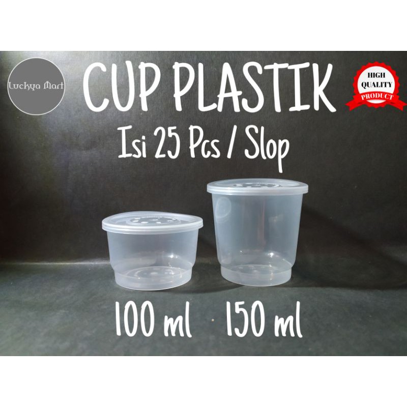 Cup puding 100ml &amp; 150ml/Cup agar 100ML &amp; 150ML/ Cup plastik - ISI 25 PCS / SLOP