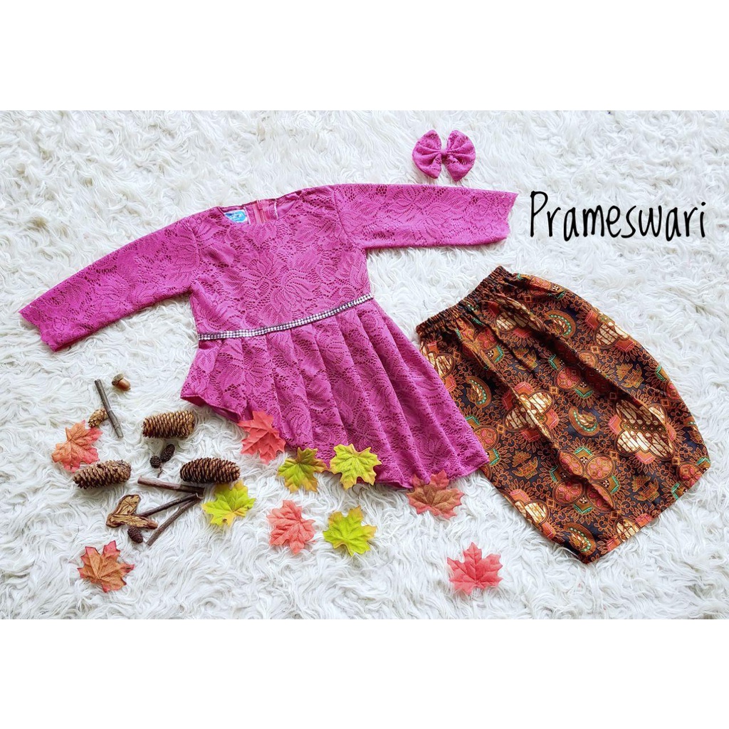 Sarimbit Wisuda/Kebaya Prameswari/Setelan  Kebaya Brukat Anak dan Dewasa/Setelan Sarimbit/Setelan Ke