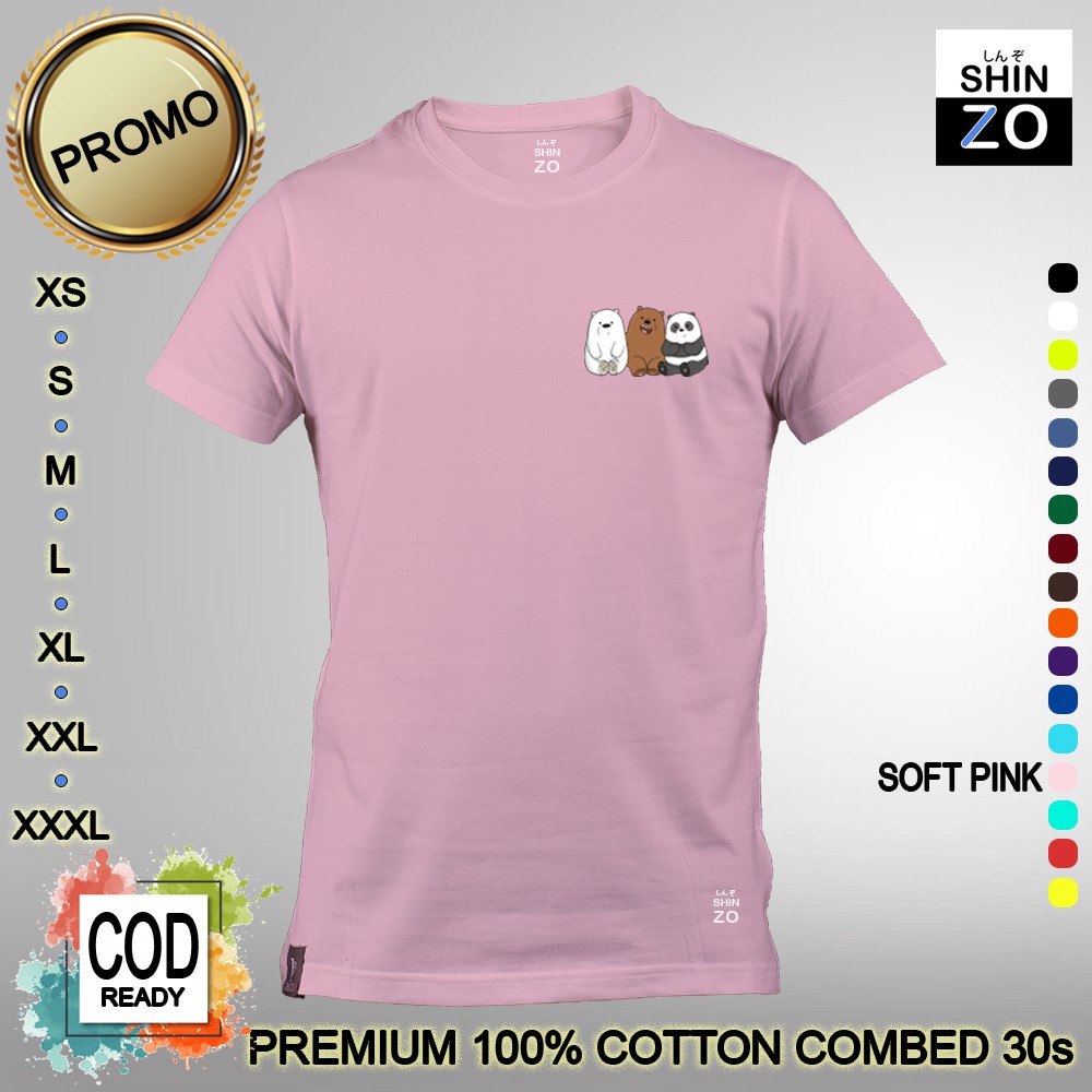 Kaosku - Fashion Pria We Bare Bears - Bukan Tshirt Miniso Boneka We Bare Bears - Bukan Mainan Anak