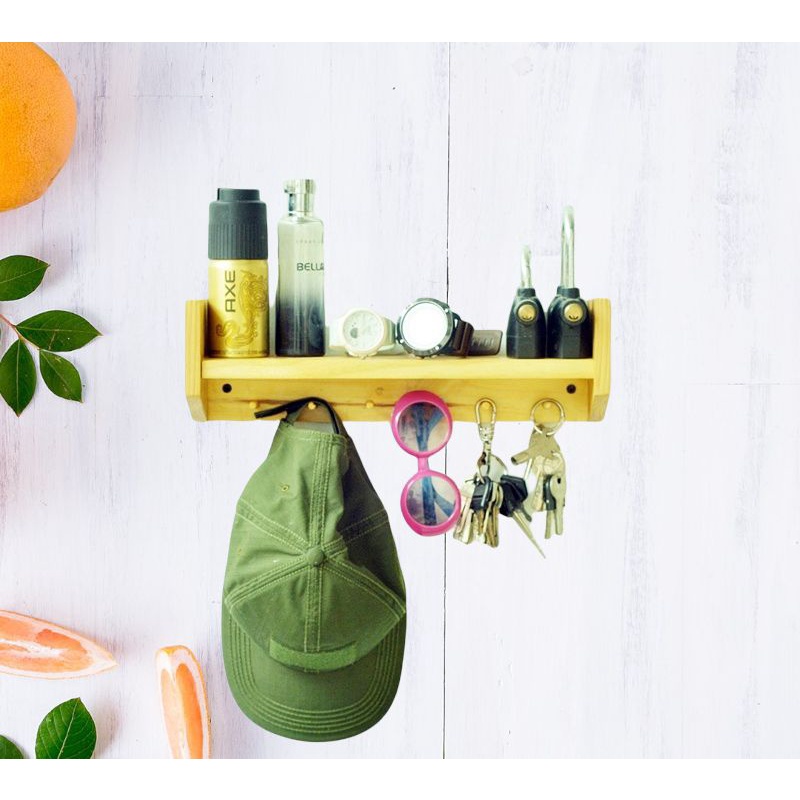 rak kunci / rak kunci kayu / rak kunci tempel dinding / rak kunci dinding