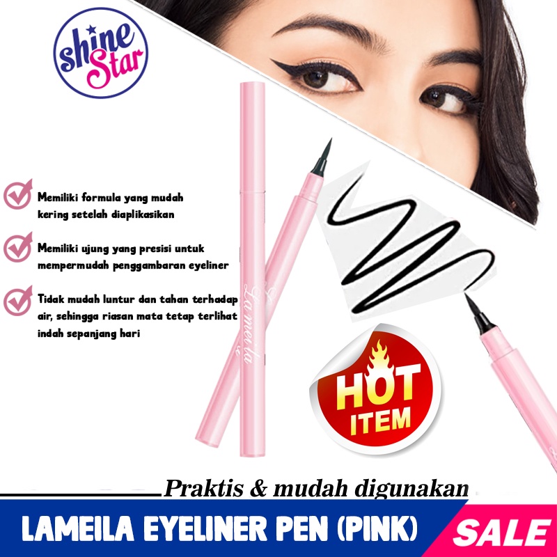 SHINE STAR - COD - Eyeliner Pencil Waterproof LAMEILA ( PINK ) - Eyeliner Spidol / Eyeliner Waterproof Anti Air Tahan Lama / Eyeliner Murah Bagus Waterproof Dengan Warna Intense / Maskara Waterproof Anti Air Tahan Lama