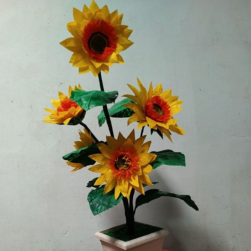 POHON HIAS BUNGA MATAHARI | POHON PLASTIK | POHON PAJANGAN | BUNGA MATAHARI