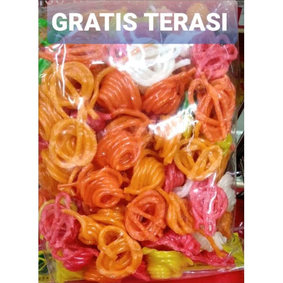 

KERUPUK KEONG MENTAH KHAS CIREBON @250 Gr GRATIS TEH/ TERASI/ CANDY