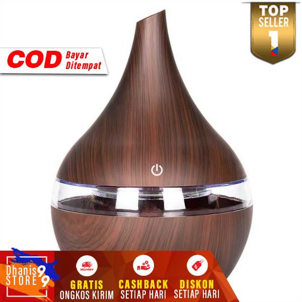 Ultrasonic Air Humidifier Aromatherapy Pelembab Udara Humi Wood Aromaterapi Humidifer Kayu Pengharum