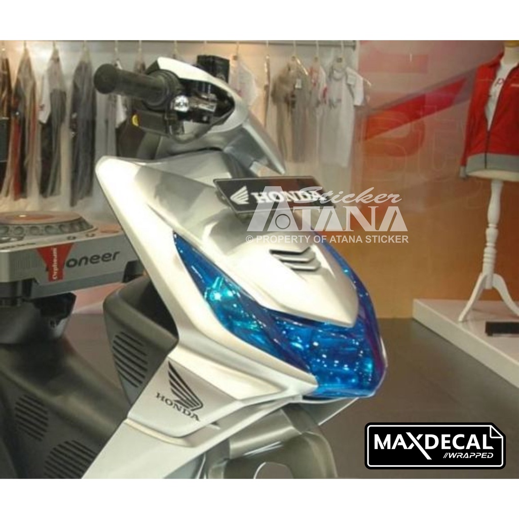 Skotlet Biru Transparan Maxdecal Scotlet Blue Transparent Stiker Tembus Pandang Bening Sticker Smoke Scolite Hybrid Scotlight Anti Gores Transparant Decal Vinyl Wrap Body Dekorasi Aksesoris Lampu Headlamp Motor Mobil Hp Laptop Neon Box Beat Vario Supra