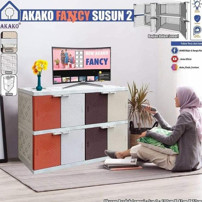 lemari akako Fancy 4 pintu 2susun