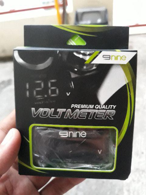 Voltmeter Digital Slim Outdoor Luminos Biru