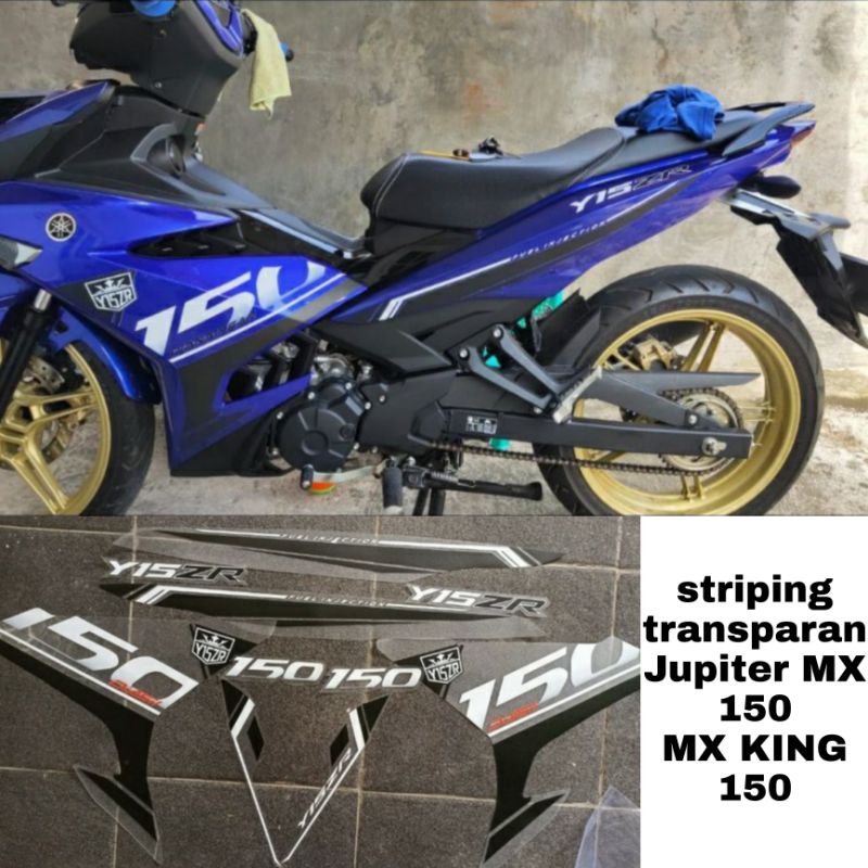 STRIPING YAMAHA JUPITER MX 150 / MX KING 150 LIS HITAM PUTIH