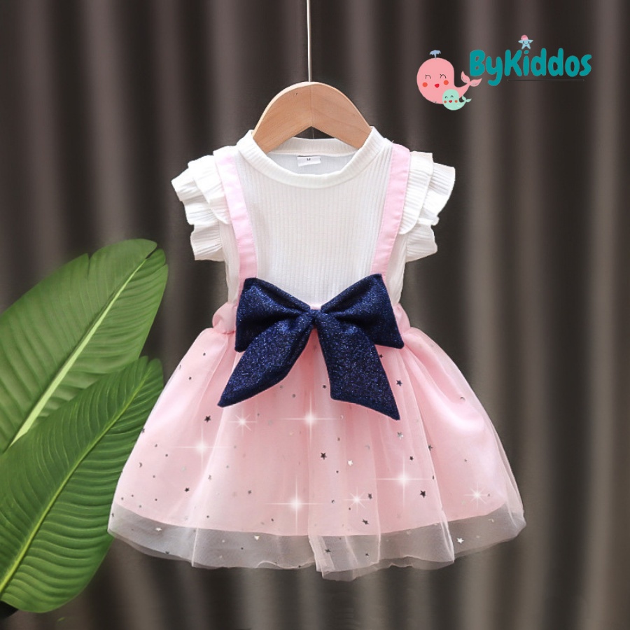 ByKiddos - Dress Anak Perempuan Gaun Pesta / Dress Pesta Motif Pita Dress Tutu /  Dress Gaun Anak Perempuan Import Sparkle Bowie