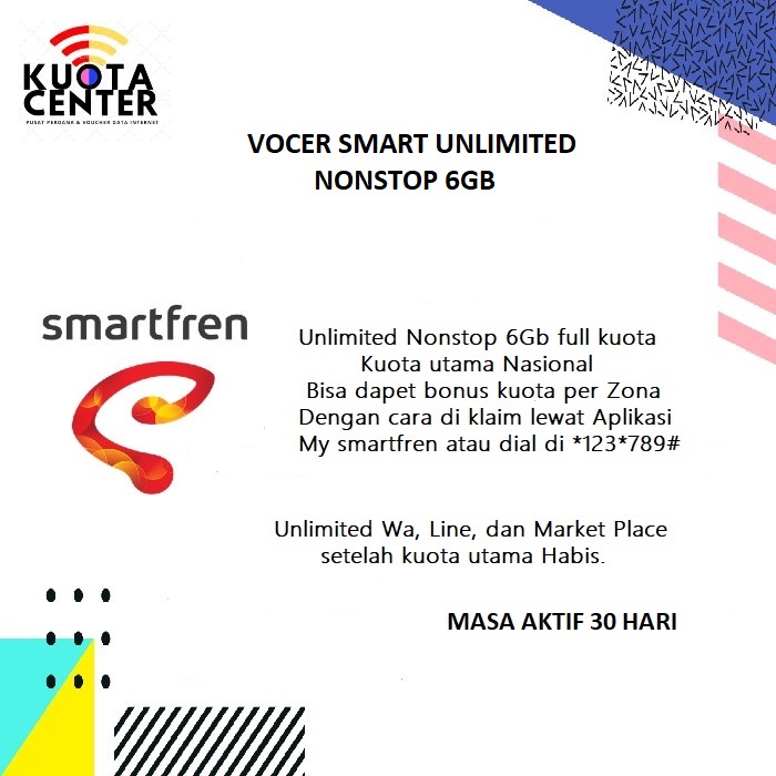 V. SMARTFREN UNLIMITED NONSTOP 6GB
