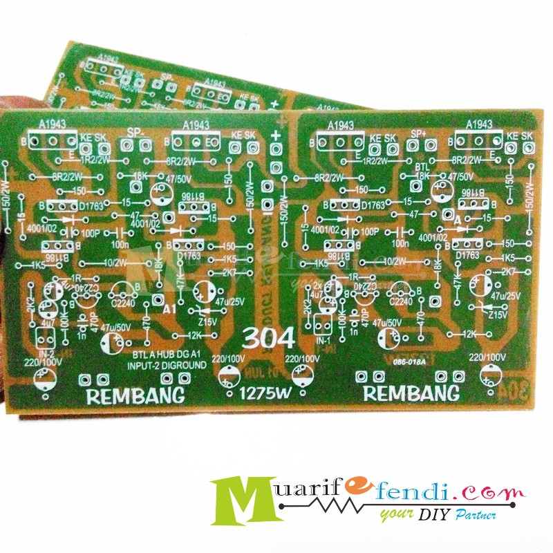 PCB Power Amplifier 1275Watt TEF Stereo dan mono BTL REMBANG 304