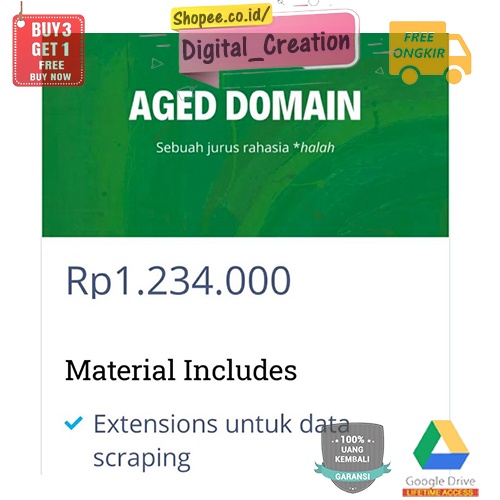 Kelas Tutorial Aged Domain SEO PBN Monetize Blog - Digital Marketing