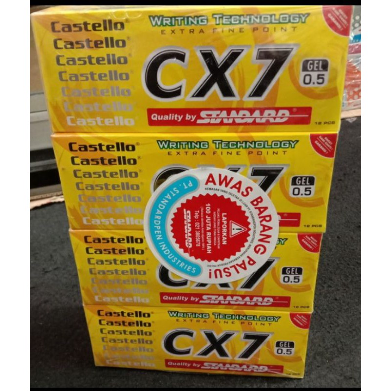 

Pulpen/bolpoint standard castello cx7 gel 0.5