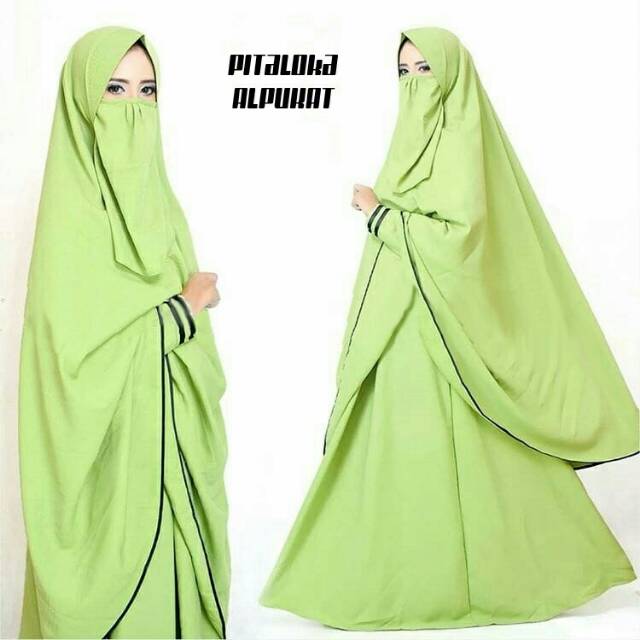 SET GAMIS PITALOKA SYAR'I + KHIMAR SYAR'I DAN CADAR