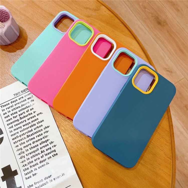 [TPC] Casing IPHONE Pop Hybrid Case Two Colors Macaron Silicon Candy Color 12 PRO MAX 13 MINI PRO PRO MAX IP051