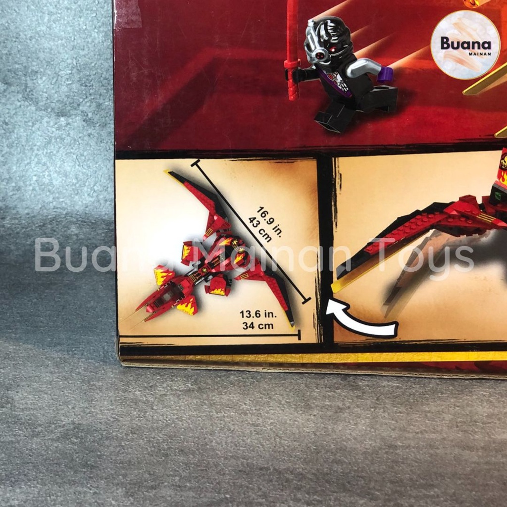 BRICKS TANK NINJA GO KAI FIGHTER 11553 MAINAN EDUKASI ANAK MODEL PESAWAT TEMPUR