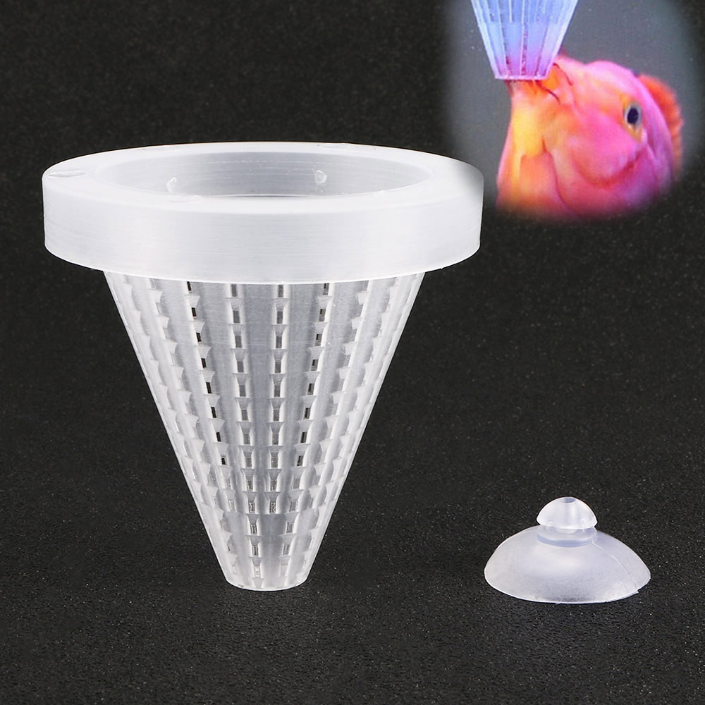 REBUY 4Pcs Useful New Fish Feed Cup for Aquarium Tank Cone Feeder Sucker Fish Food Basket Live Worm Bloodworm Funnel Worm Cone Brine Shrimp Tool Hot Selling Practice Aquatic Pets Worm Feeder/Multicolor