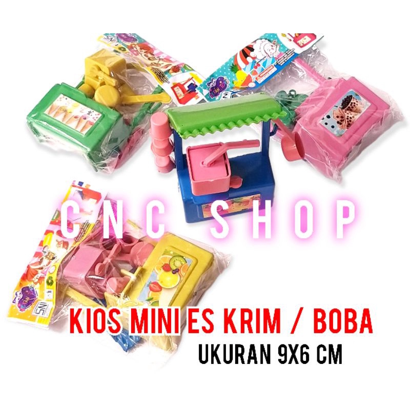 Mainan Kios Mini Es Krim / Boba Lucu Masak Masakan Anak Mainan Jual Jualan Murah