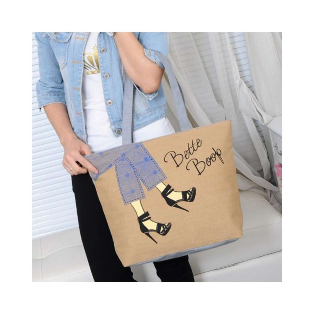 Ladies Shoulder /Bag Fashion /Handbag Canvas Material/ Tas Kapasitas Besar