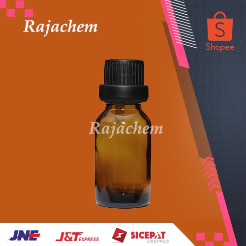 Botol Kaca Amber 15 ml Tutup Filler Hitam Essential Oil