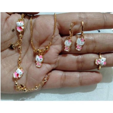 PERHIASAN ANAK 1 SET GELANG KALUNG ANTING CINCIN MURAH !!!