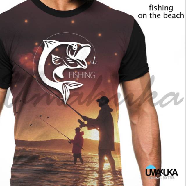 Kaostshirt 3d Umakuka Fishing Mancing Mania Keren Lucu Unik Terbaru Terlaris Termurah