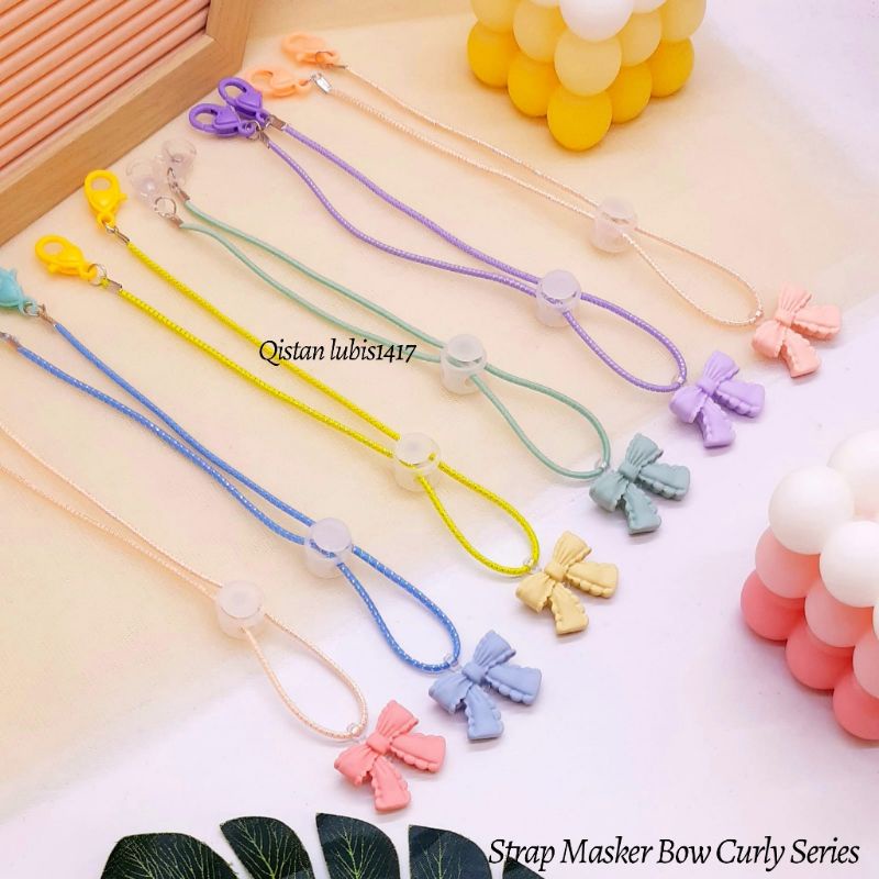 Strap Masker Bow Curly Series