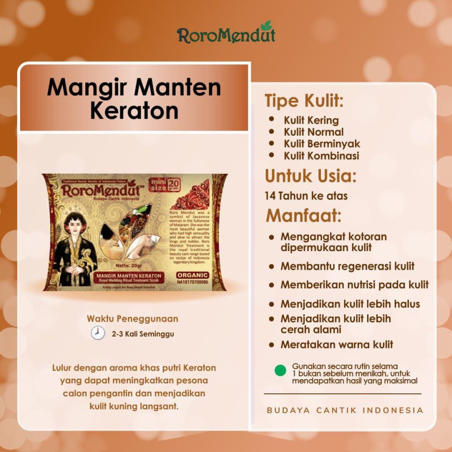 Lulur Pengantin Mangir Manten Keraton Roro Mendut