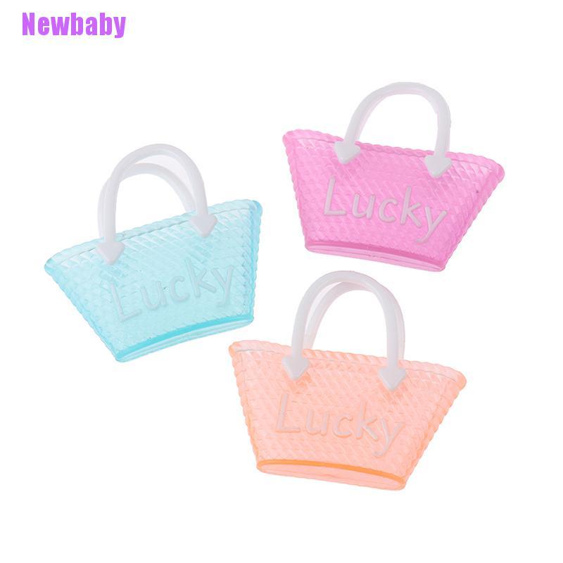 (Newbaby) 3pcs / lot Tas Handbag / Bahu / Selempang Bahan Kulit Untuk Aksesoris Rumah Boneka