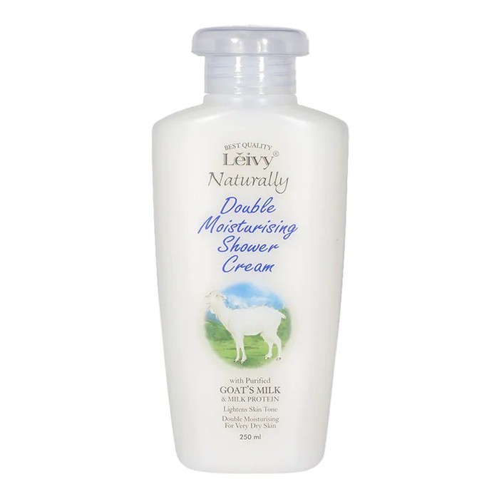 Leivy Shower Cream Goat's Milk Botol 250ml - Sabun Mandi Cair