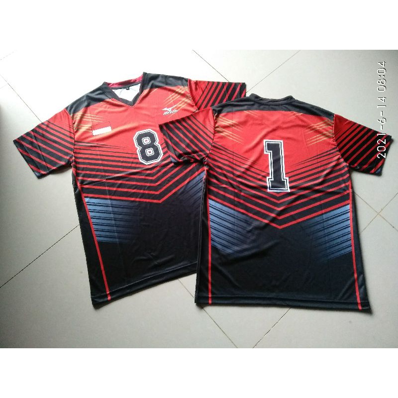 Jersey voli timnas merah
