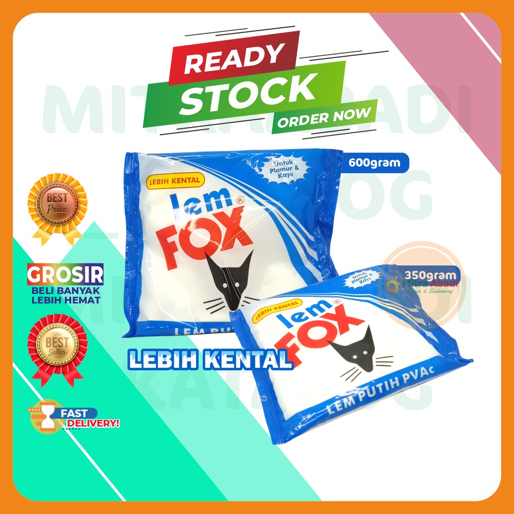 

LEM KAYU + LEM PUTIH FOX 350 GRAM