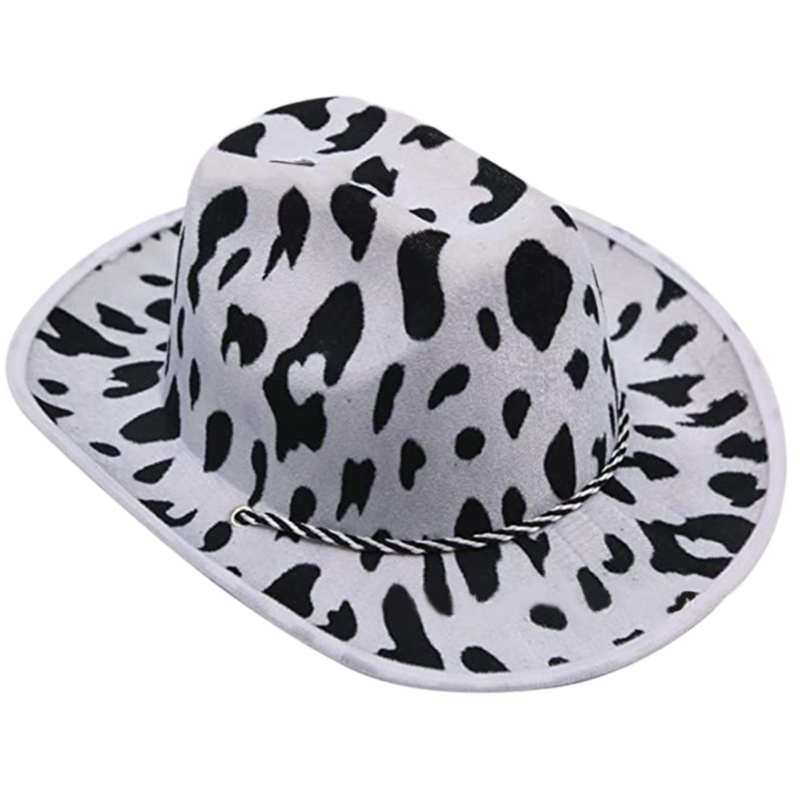 Topi Cowboy Motif Print Hewan Rave Cowgirl Satu Ukuran Untuk Pria