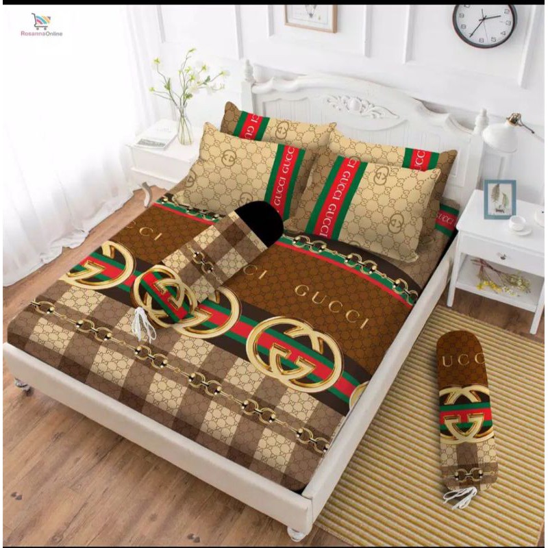 Sprei 3D New Vito motif gucci ukuran 180x200