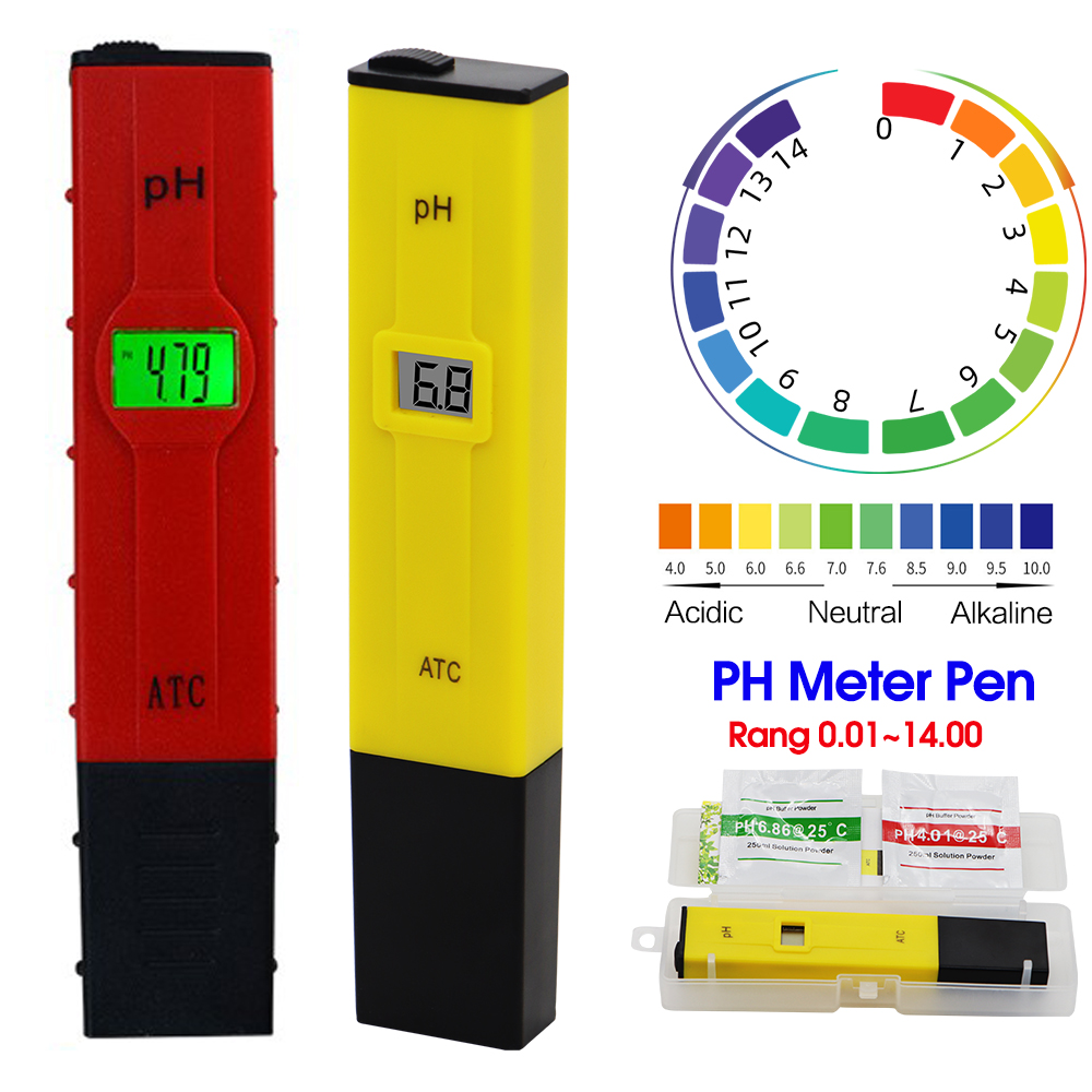 PH Meter Digital Tester Alat Pengukur Keasaman Cairan Air Hidroponik Akuarium Kolam 0.1 0.01 PH Pena