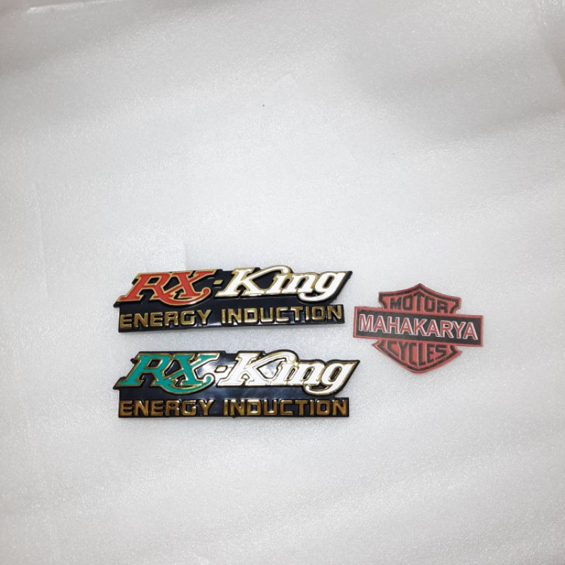 EMBLEM TANGKI RXKING BOX AKI RX-KING RXK KUALITAS ORI CKD 1SET 2PCS