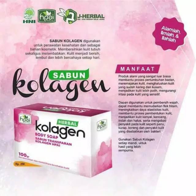 Sabun Kolagen Natural Collagen Body Soap Hpai Shopee Indonesia
