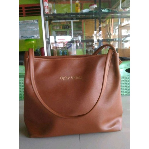 Sofia Totebag Brown/ Initial bag