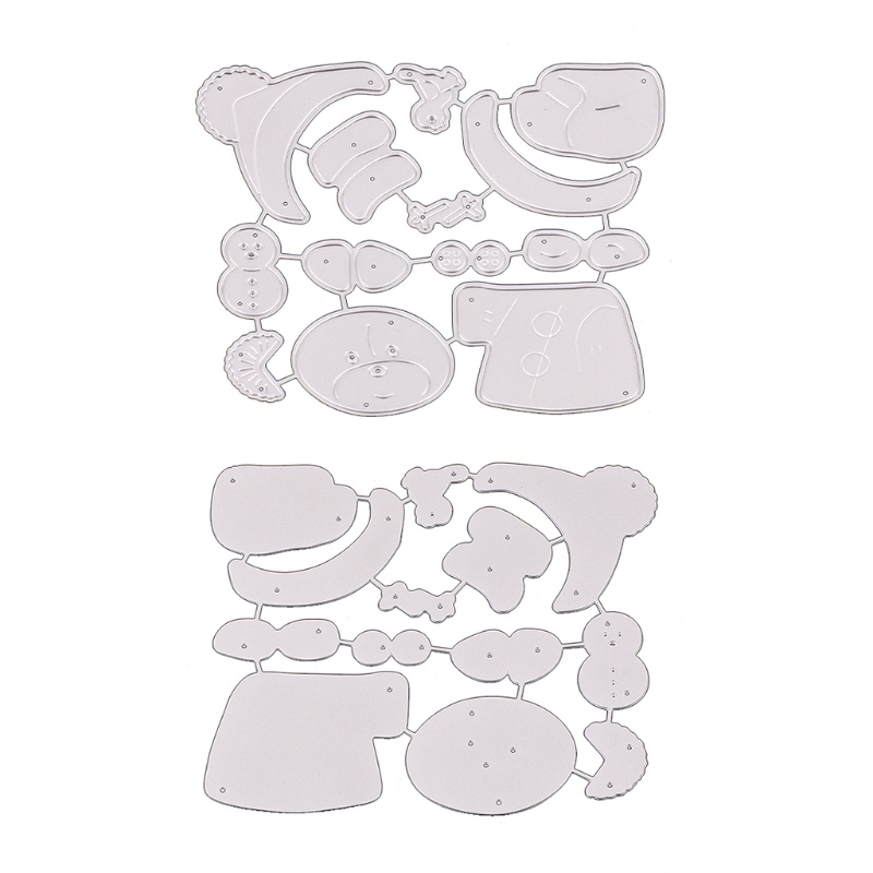 Cetakan Stensil Cutting Dies Motif Beruang Natal Bahan Metal Untuk Scrapbook / Craft DIY