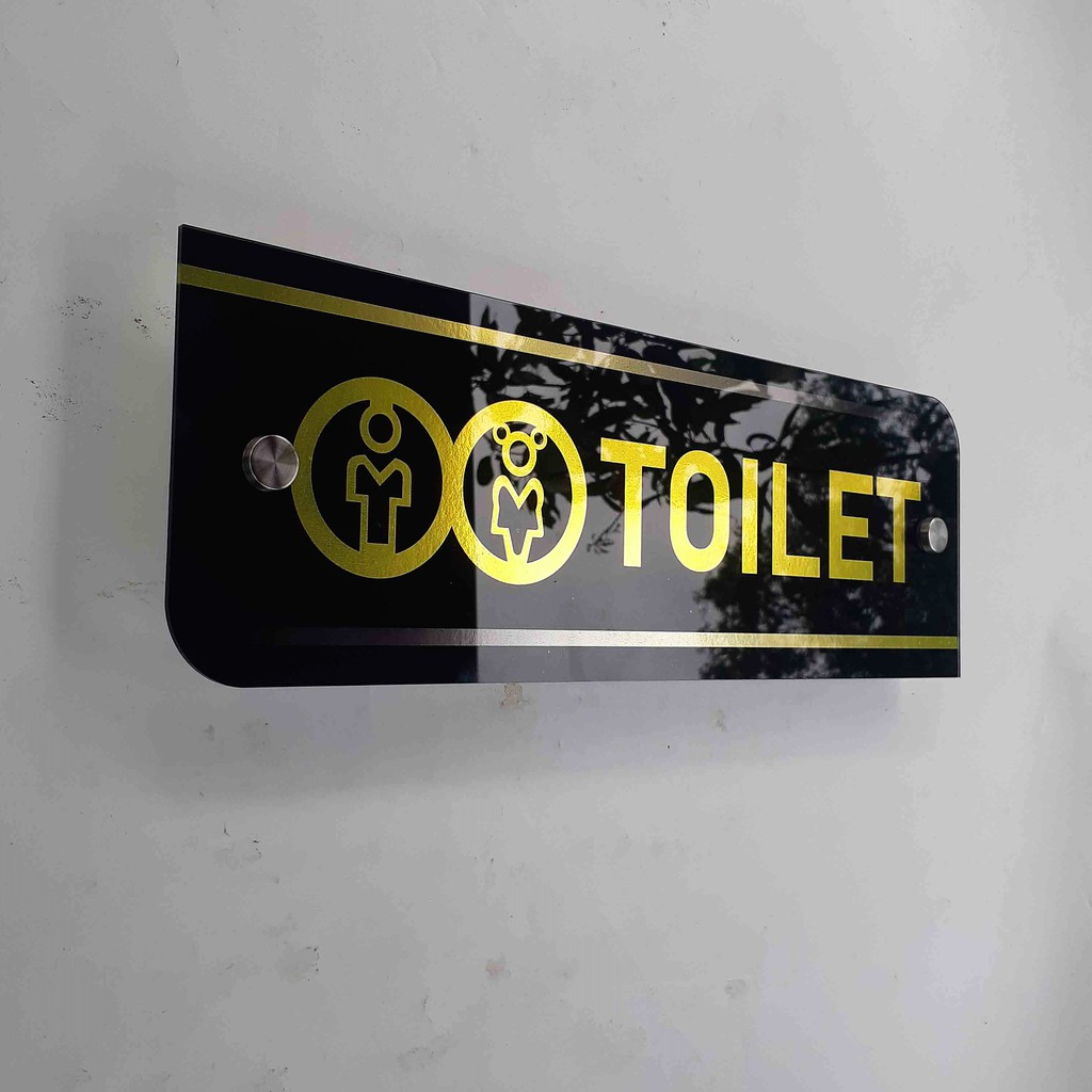 Akrilik Toilet, Akrilik Signage Toilet Universal, Papan Nama Akrilik Toilet, Toilet Pria Wanita