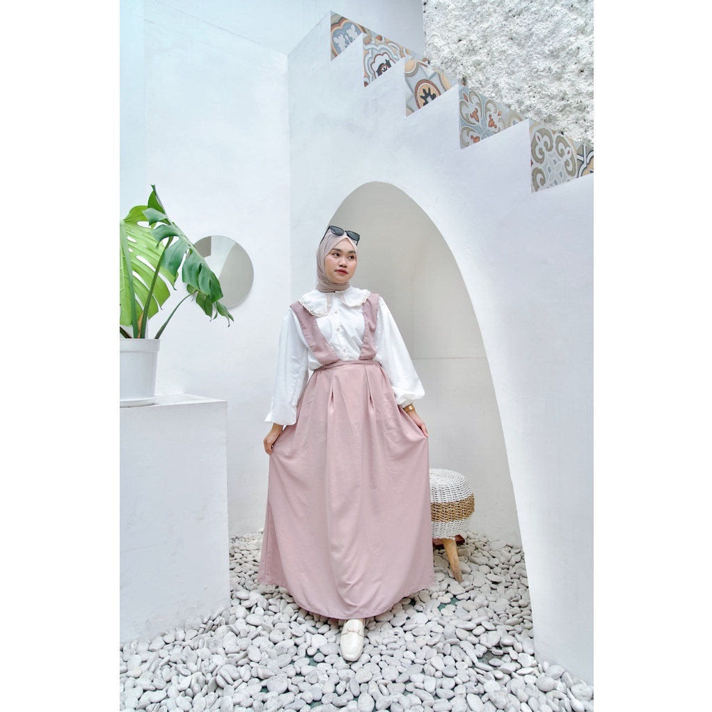 OUR.TWENTYTWO | RAYA SALE | Florence Set | Dress Korean Style Blouse Lengan Balon Overall Baju Lebar