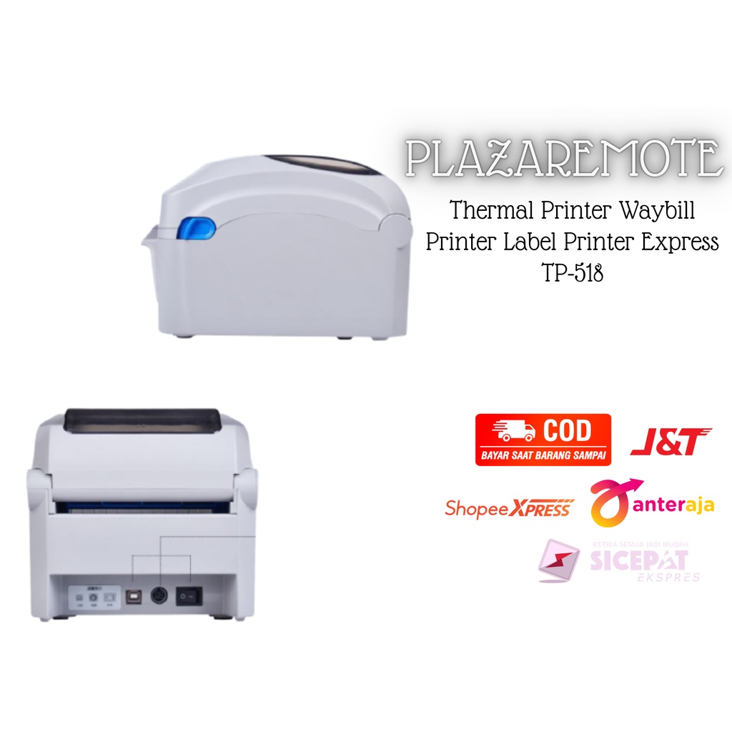 Thermal Printer Windows &amp; MacOS Barcode Label for ecommerce UKURAN LEBAR KERTAS 10 CM